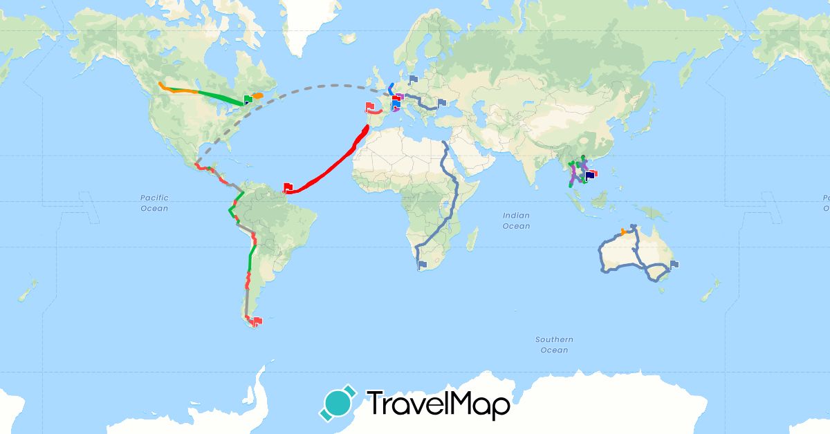 TravelMap itinerary